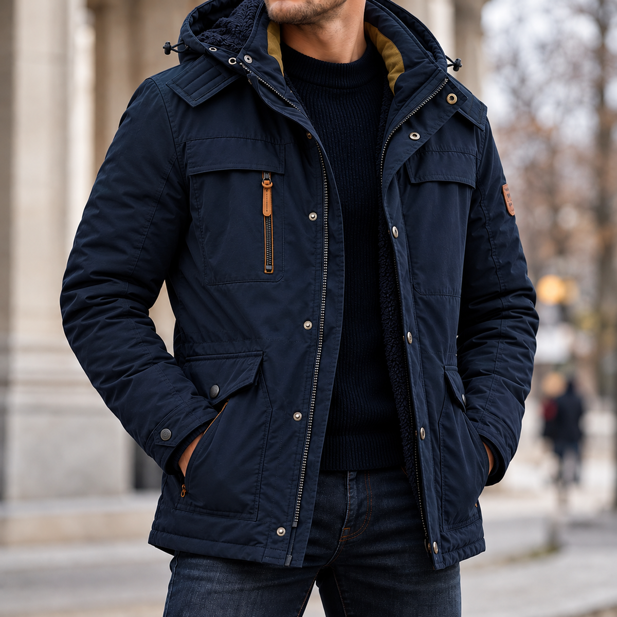 LAURENT MONACO | VESTE MATELASSÉE À CAPUCHE POUR HOMMES
