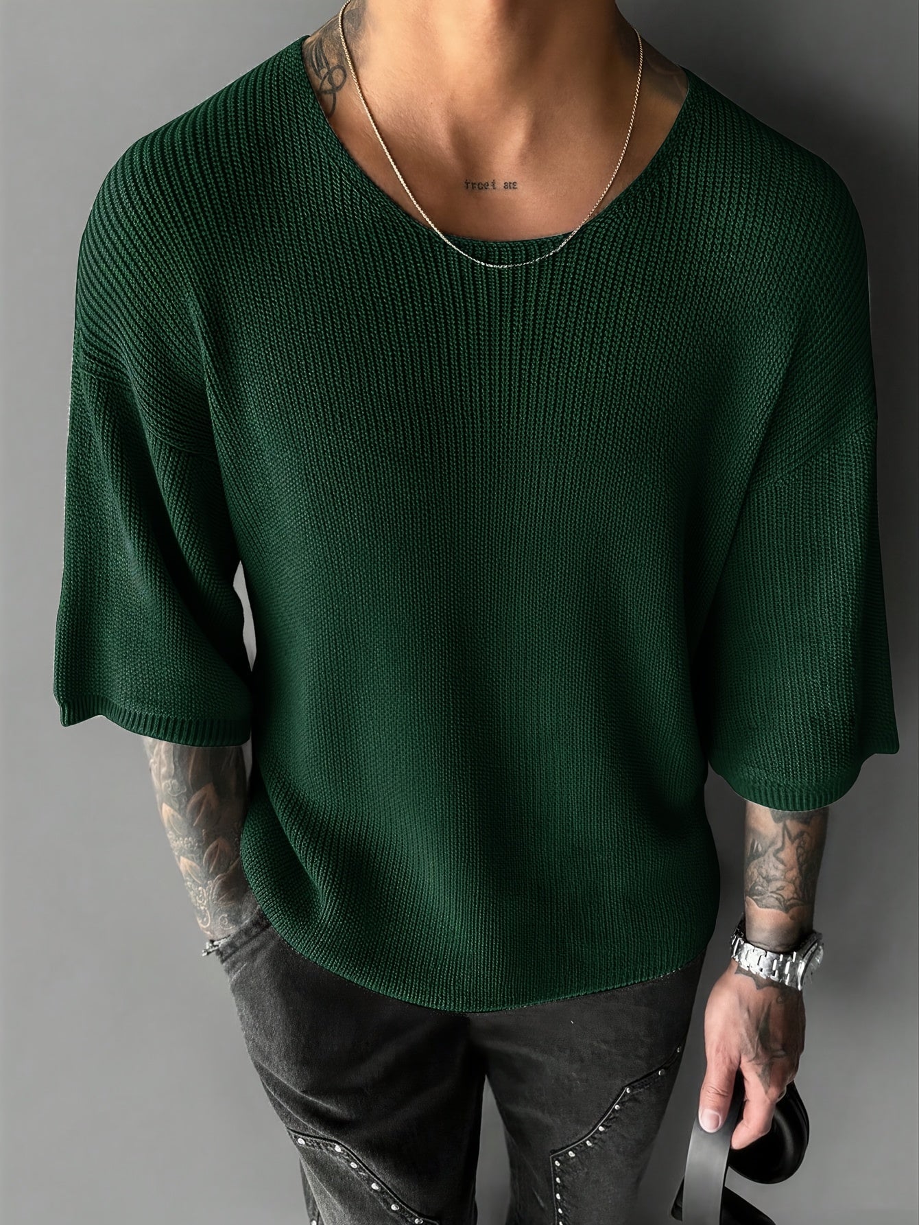 LAURENT MONACO | PULL EN MAILLE SANS COL POUR HOMMES