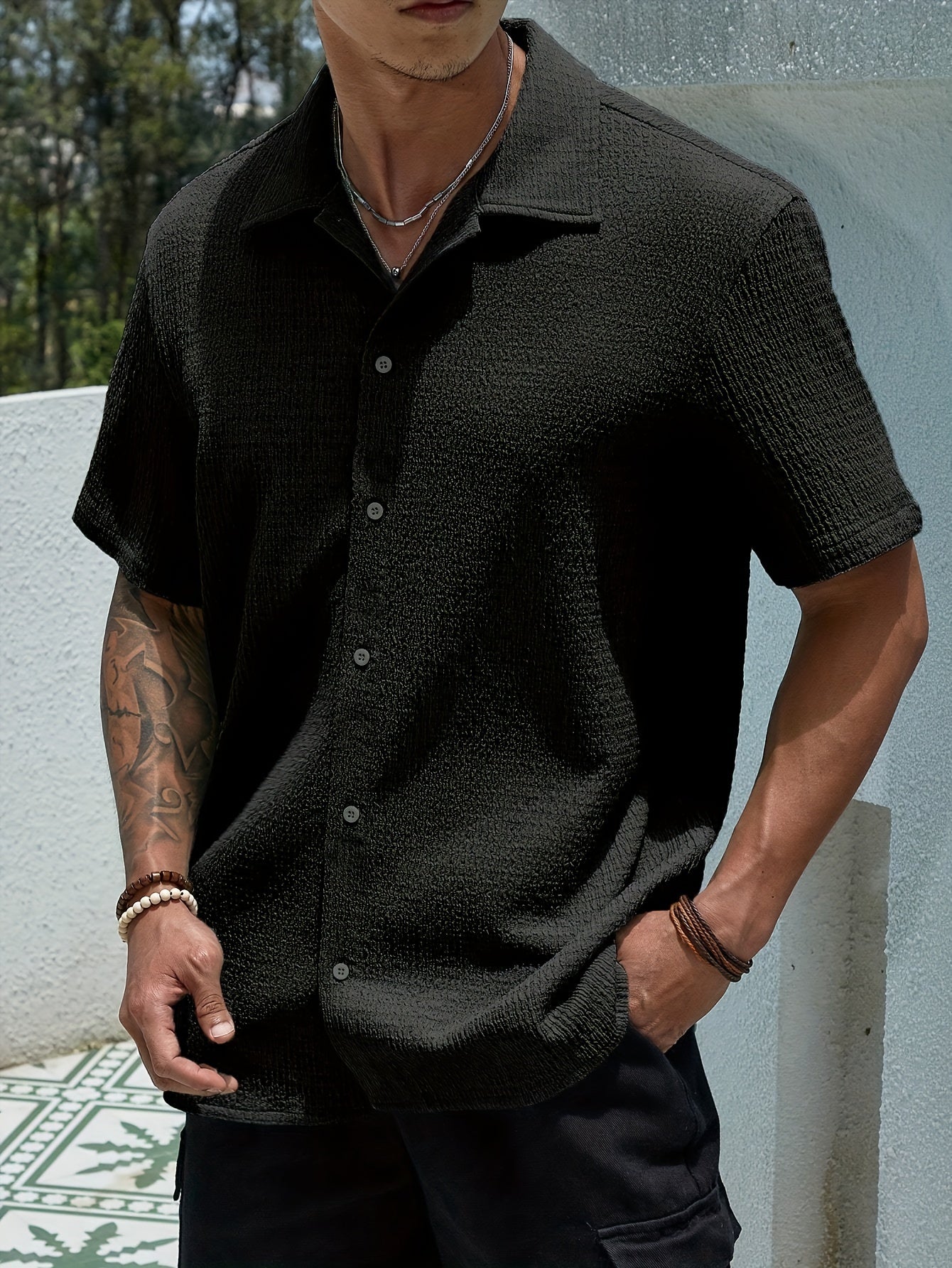 LAURENT MONACO | CHEMISE DE PRINTEMPS CLASSIQUE POUR HOMMES