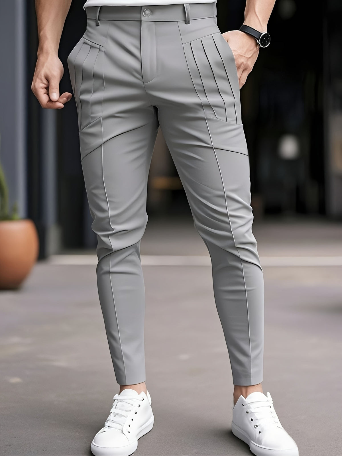 LAURENT MONACO | PANTALON SLIM CASUAL POUR HOMMES
