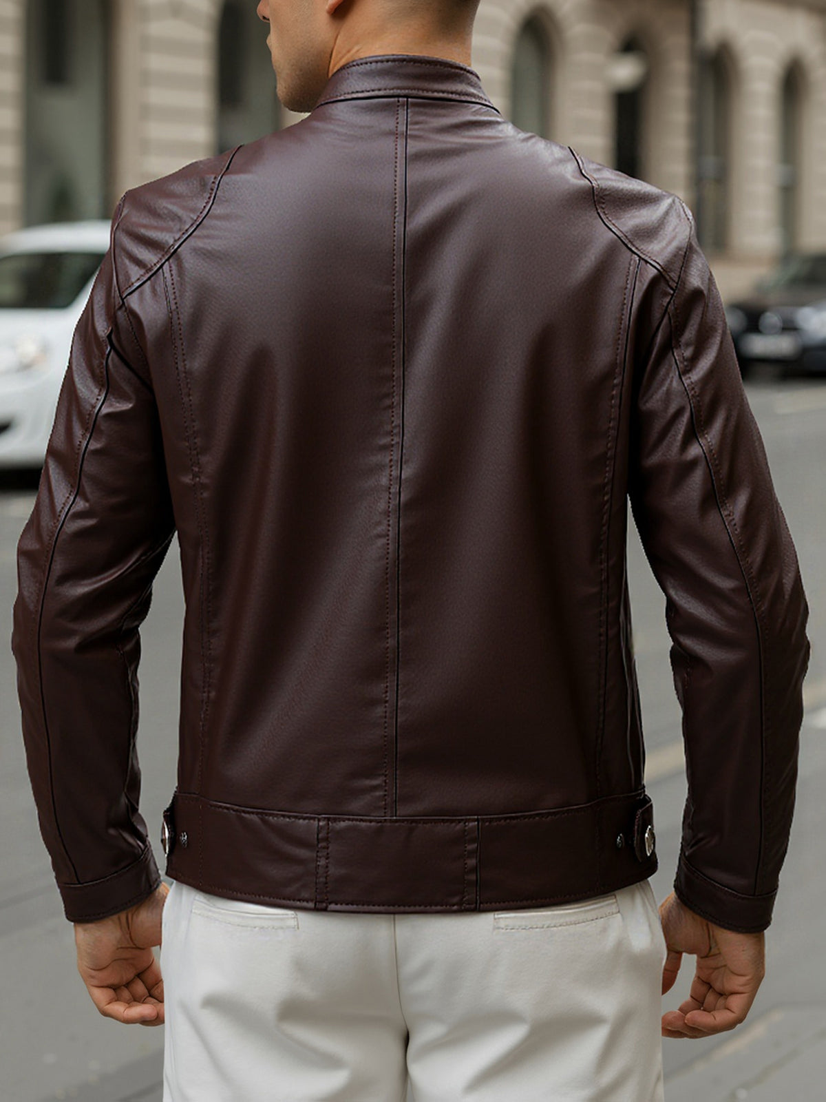 LAURENT MONACO | VESTE À COL DRAIT ET FERMETURE ÉCLAIR POUR HOMMES