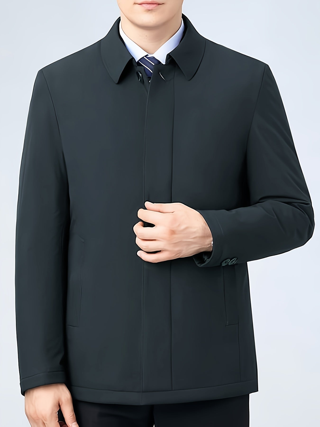 LAURENT MONACO | VESTE À COL À REVERS ET FERMETURE ÉCLAIR POUR HOMMES