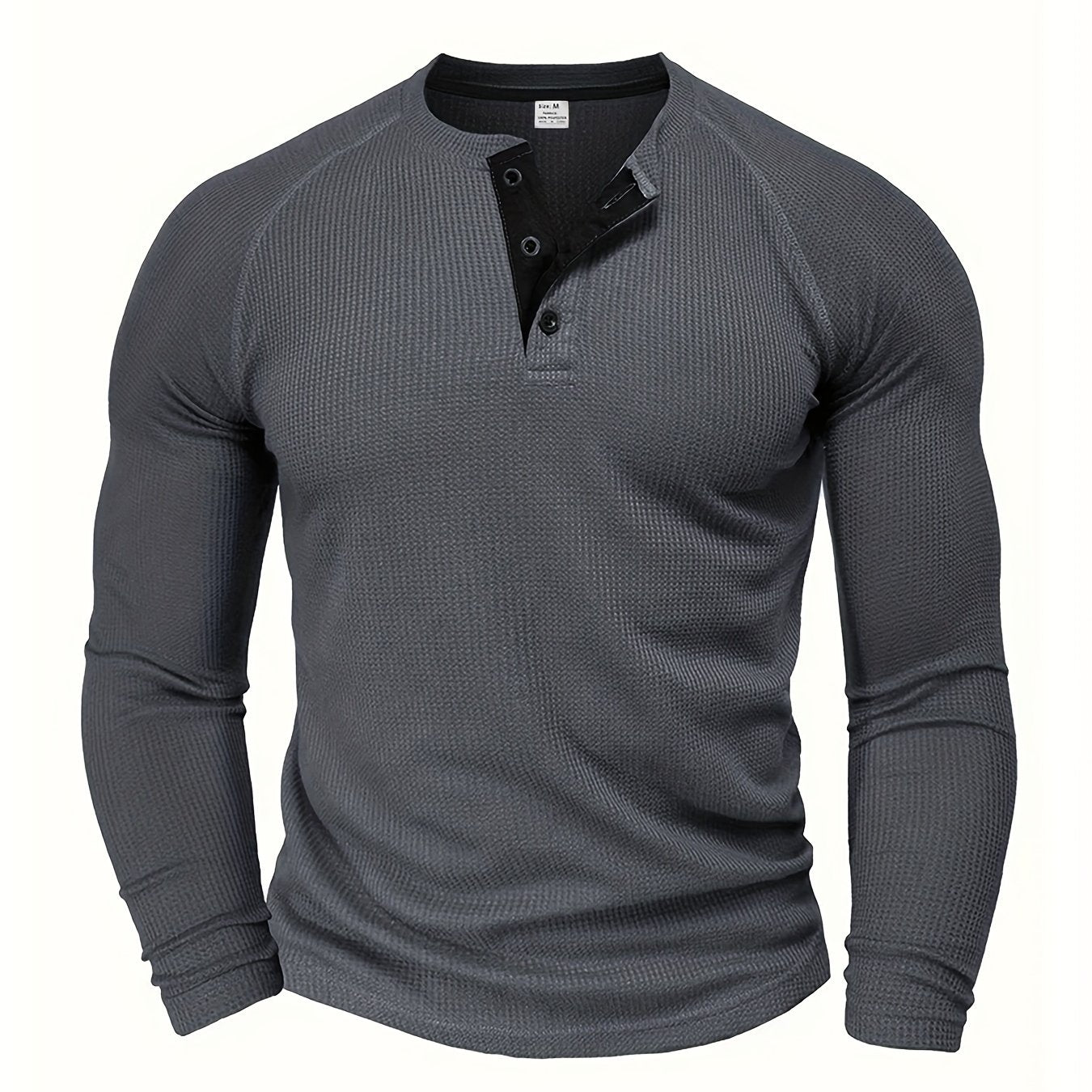 LAURENT MONACO | T-SHIRT HENLEY TEXTURÉ POUR HOMMES