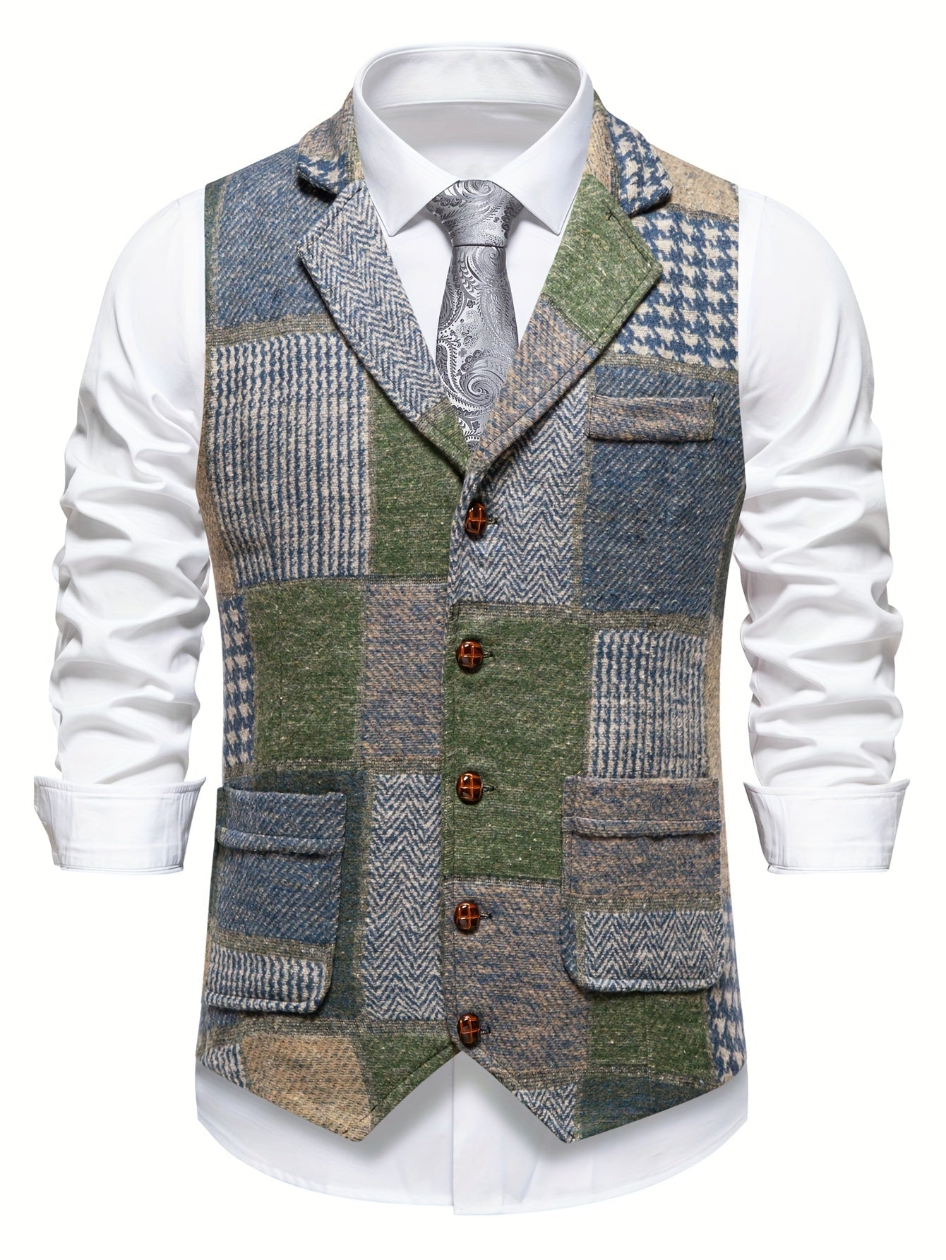 LAURENT MONACO | GILET FORMEL EN TWEED POUR HOMMES