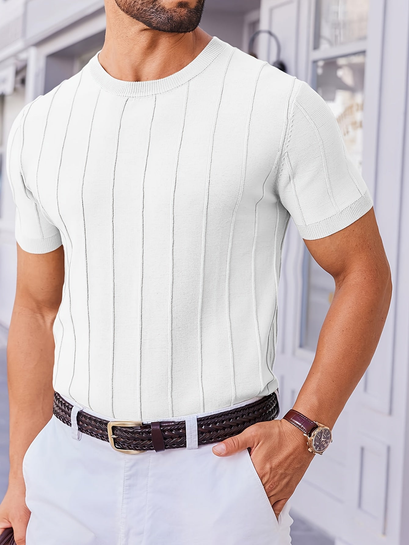 LAURENT MONACO | CHEMISE EN MAILLE COTONNÉE POUR HOMMES