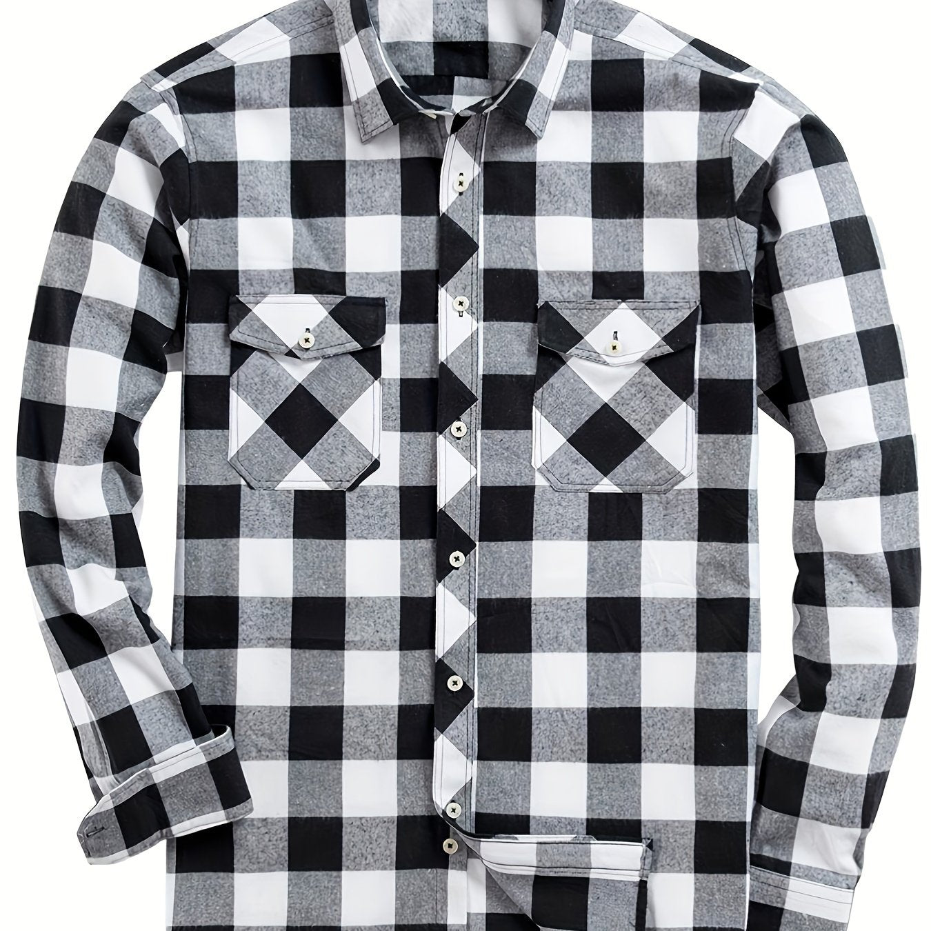 LAURENT MONACO | CHEMISE À CARREAUX ET BOUTONS POUR HOMMES