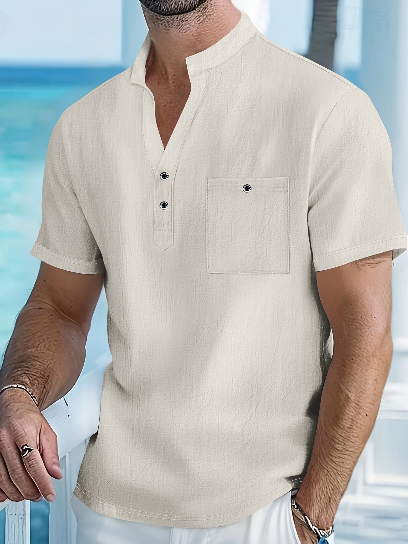 LAURENT MONACO | CHEMISE À COL QIPAO POUR HOMMES