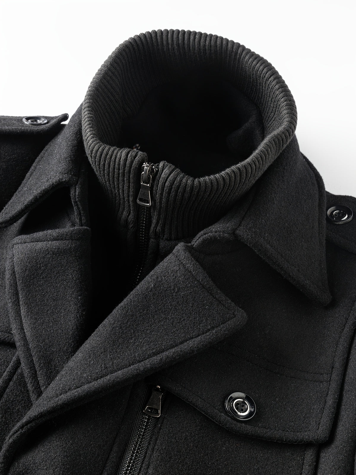 LAURENT MONACO | VESTE À COL LARGE ET BOUTONS POUR HOMMES