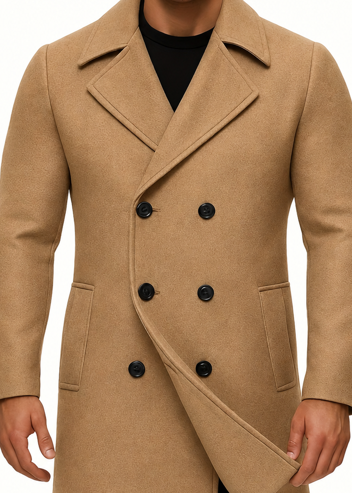 LAURENT MONACO | MANTEAU MIDI À REVERS POUR HOMMES
