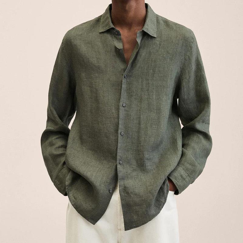 LAURENT MONACO | CHEMISE À BOUTONS EN LIN POUR HOMME