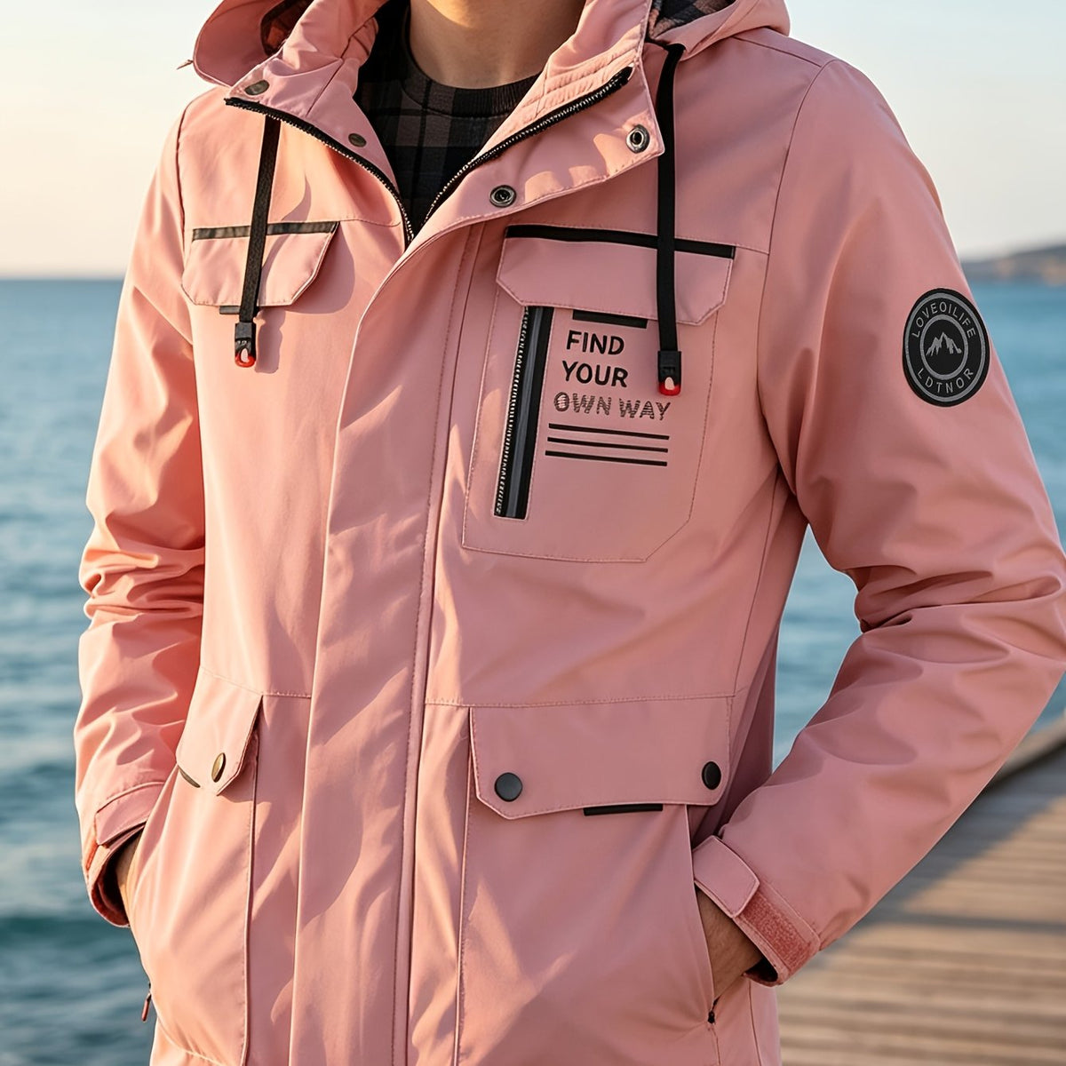 LAURENT MONACO | VESTE À CAPUCHE ET FERMETURE ÉCLAIR POUR HOMMES