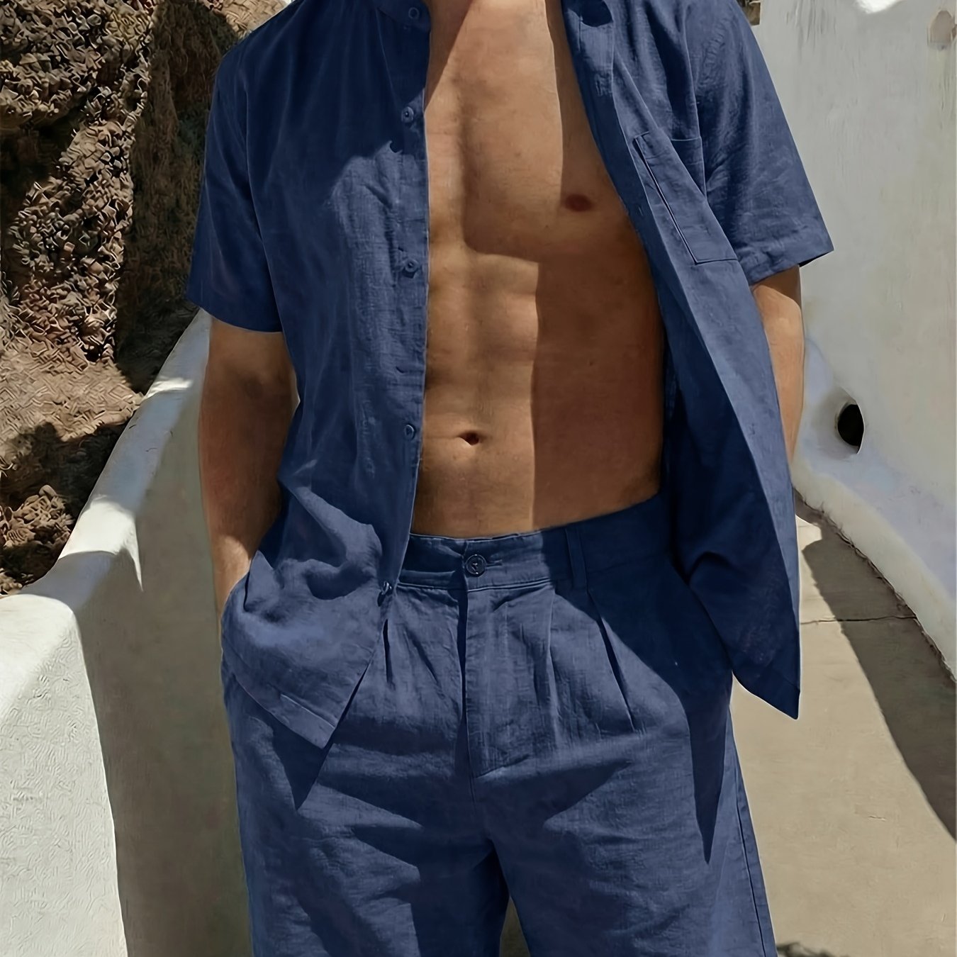 LAURENT MONACO | ENSEMBLE CHEMISE ET SHORT POUR HOMMES