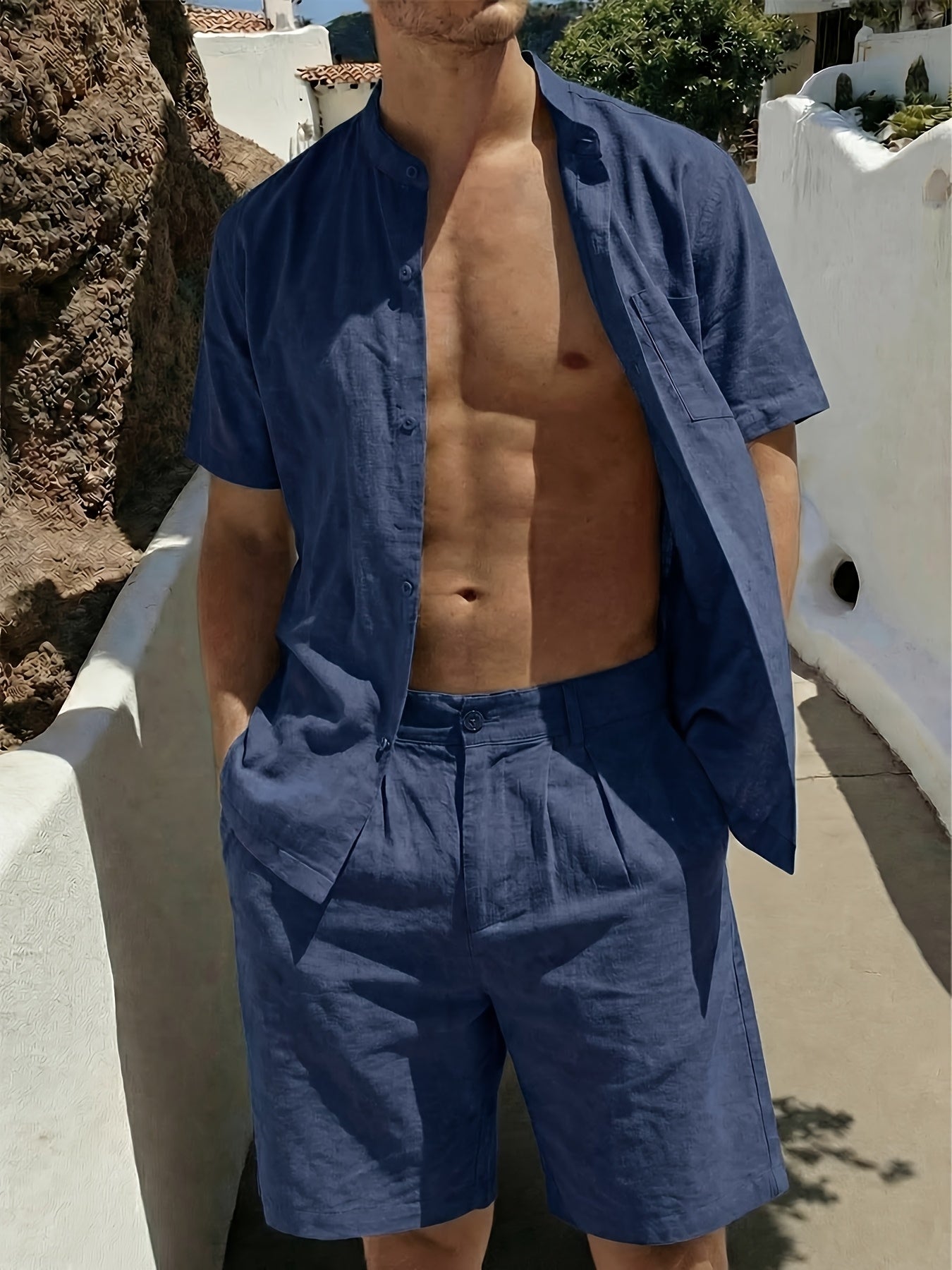 LAURENT MONACO | ENSEMBLE CHEMISE ET SHORT POUR HOMMES