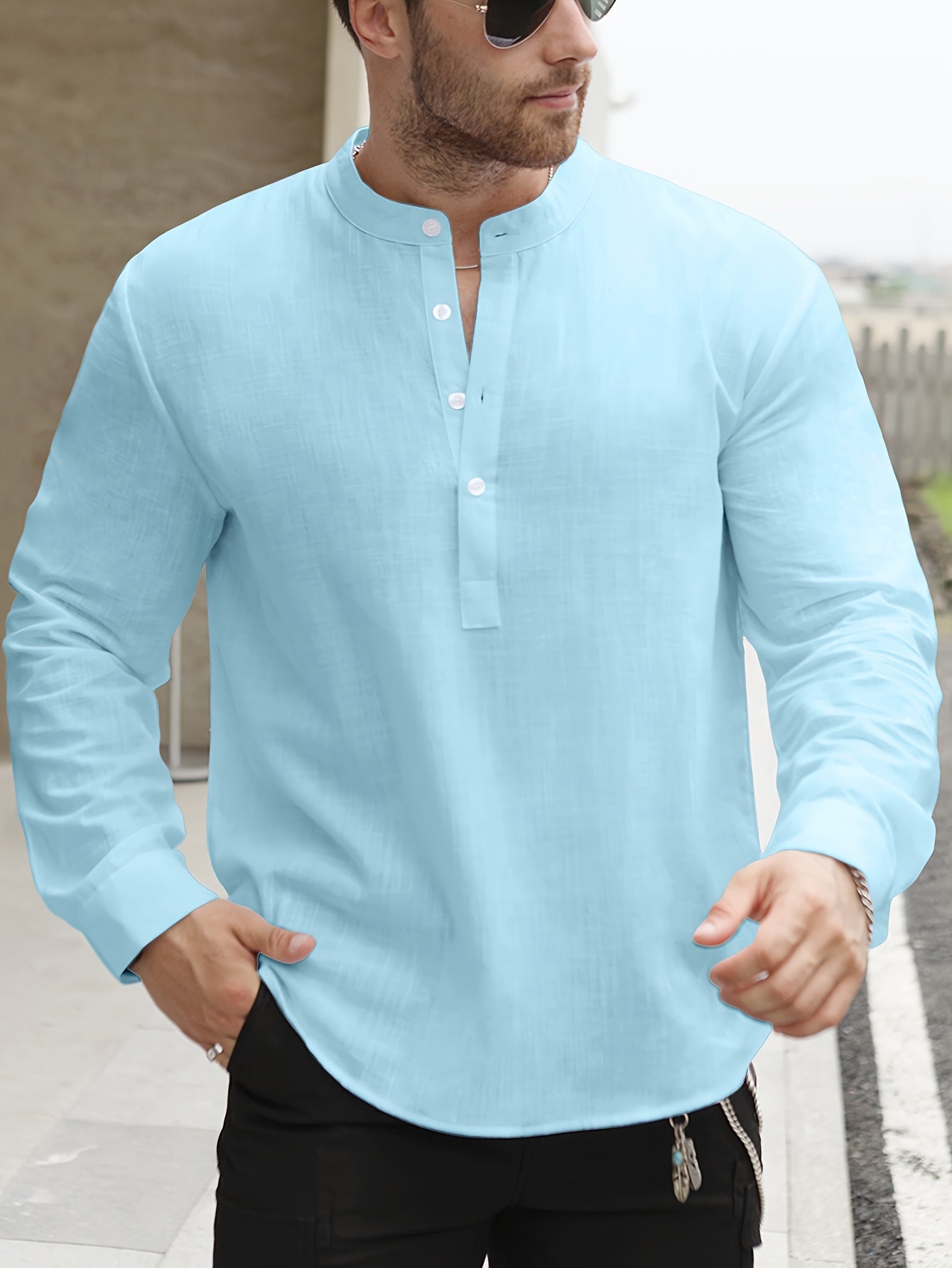 LAURENT MONACO | CHEMISE À COL BATEAU POUR HOMMES