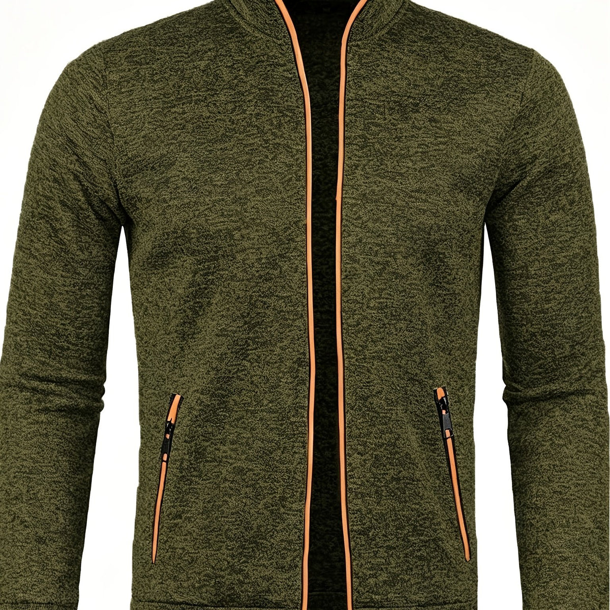 LAURENT MONACO | VESTE EN TRICOT À COL FERMÉ PAR UNE FERMETURE ÉCLAIR POUR HOMMES