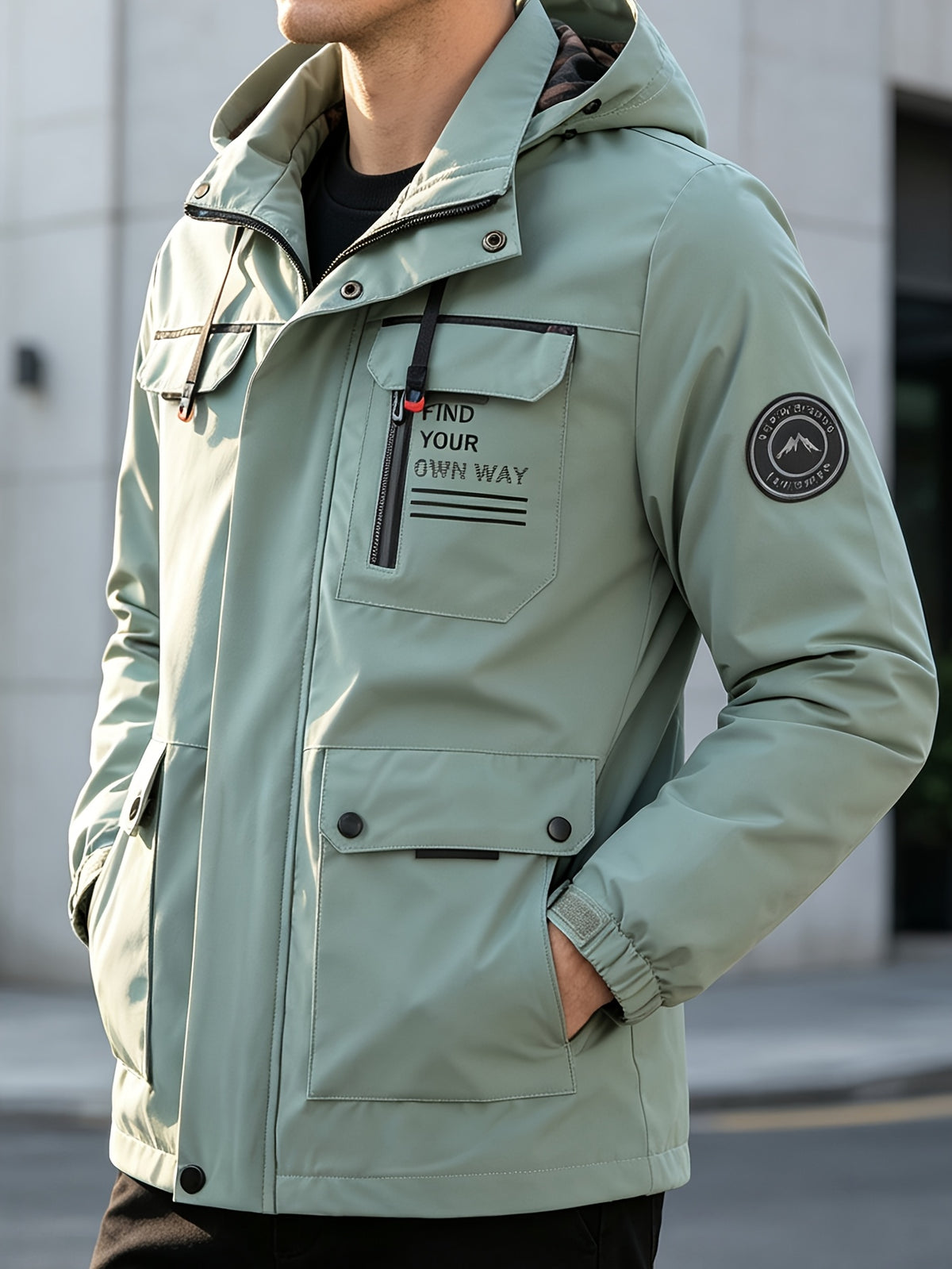 LAURENT MONACO | VESTE À CAPUCHE ET FERMETURE ÉCLAIR POUR HOMMES