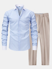 CHEMISE WINCHESTER À RAYURES & PANTALONS SLIM FIT
