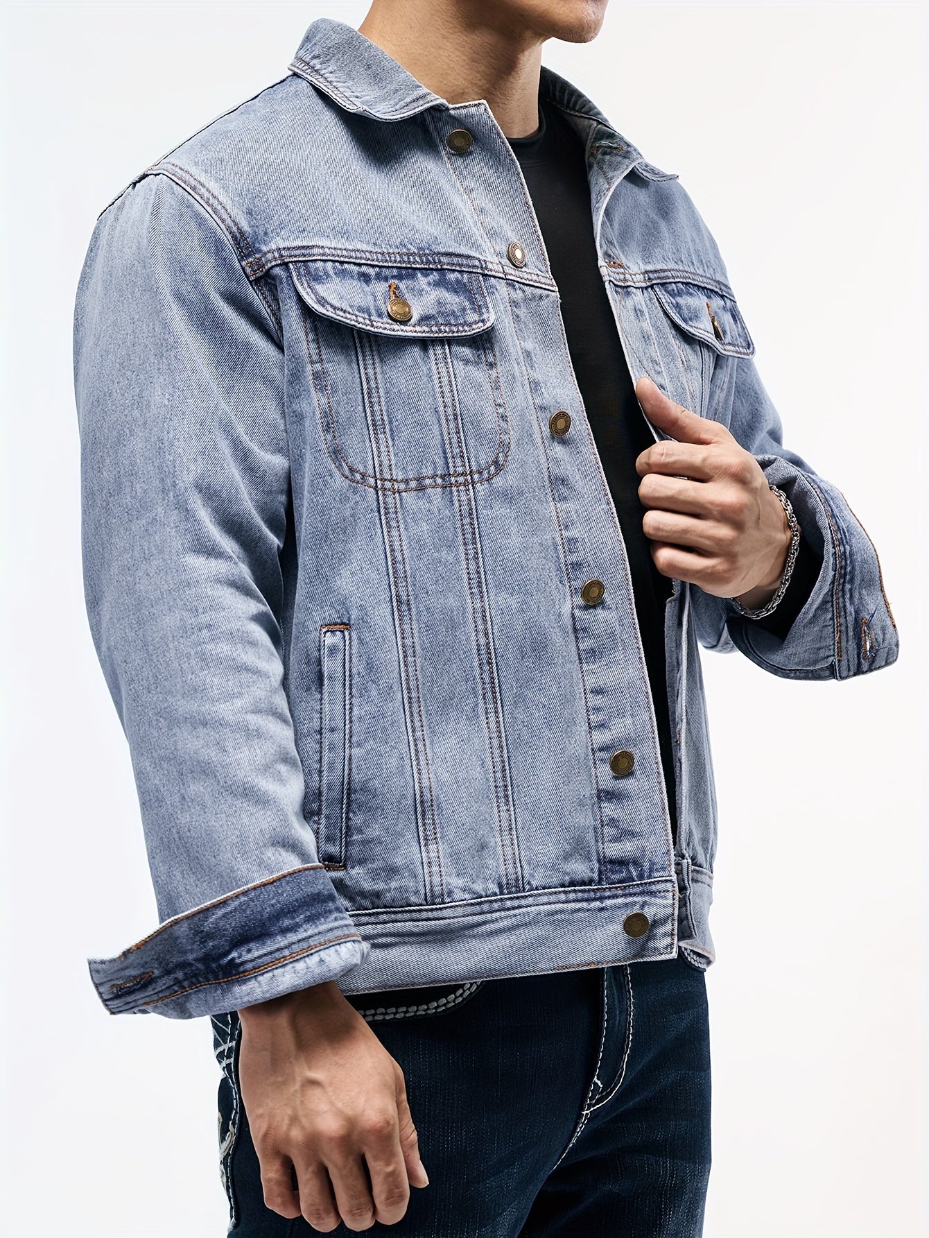 LAURENT MONACO | VESTE DE TRAVAIL EN DENIM POUR HOMMES
