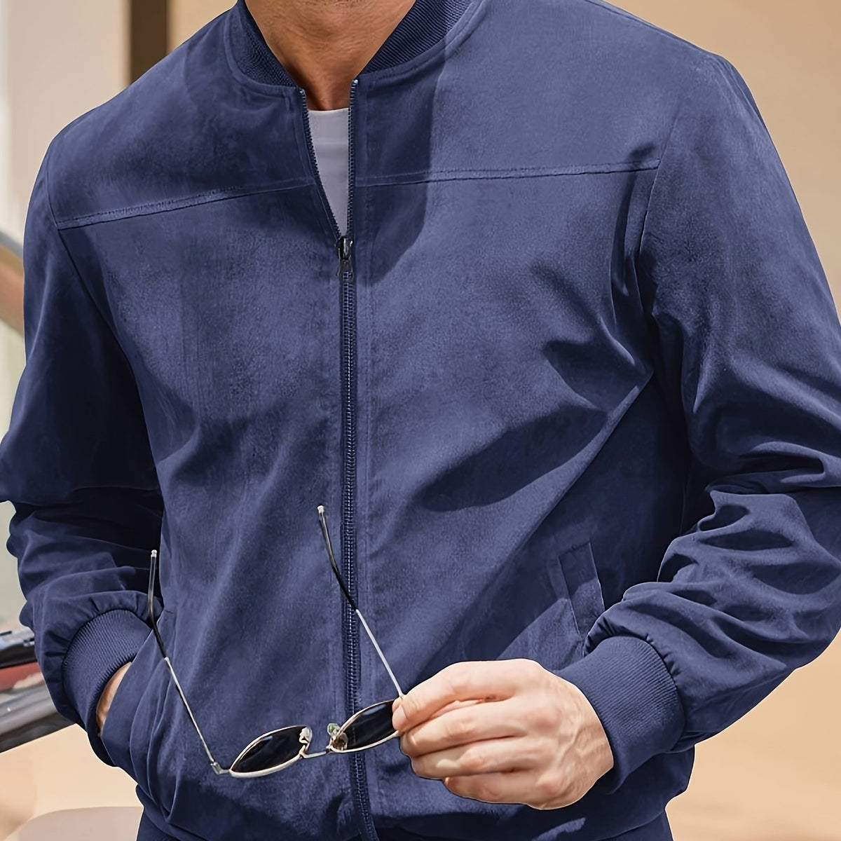 LAURENT MONACO | VESTE BOMBER À FERMETURE ÉCLAIR POUR HOMMES