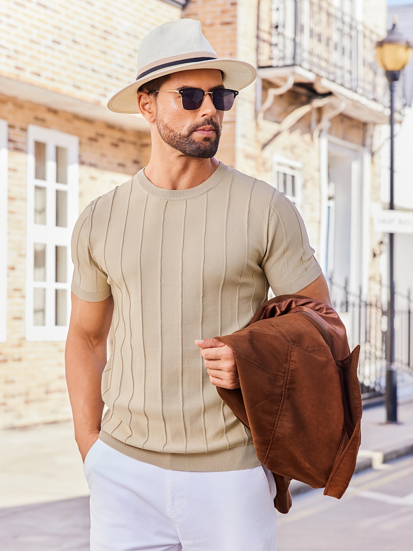 LAURENT MONACO | CHEMISE EN MAILLE COTONNÉE POUR HOMMES