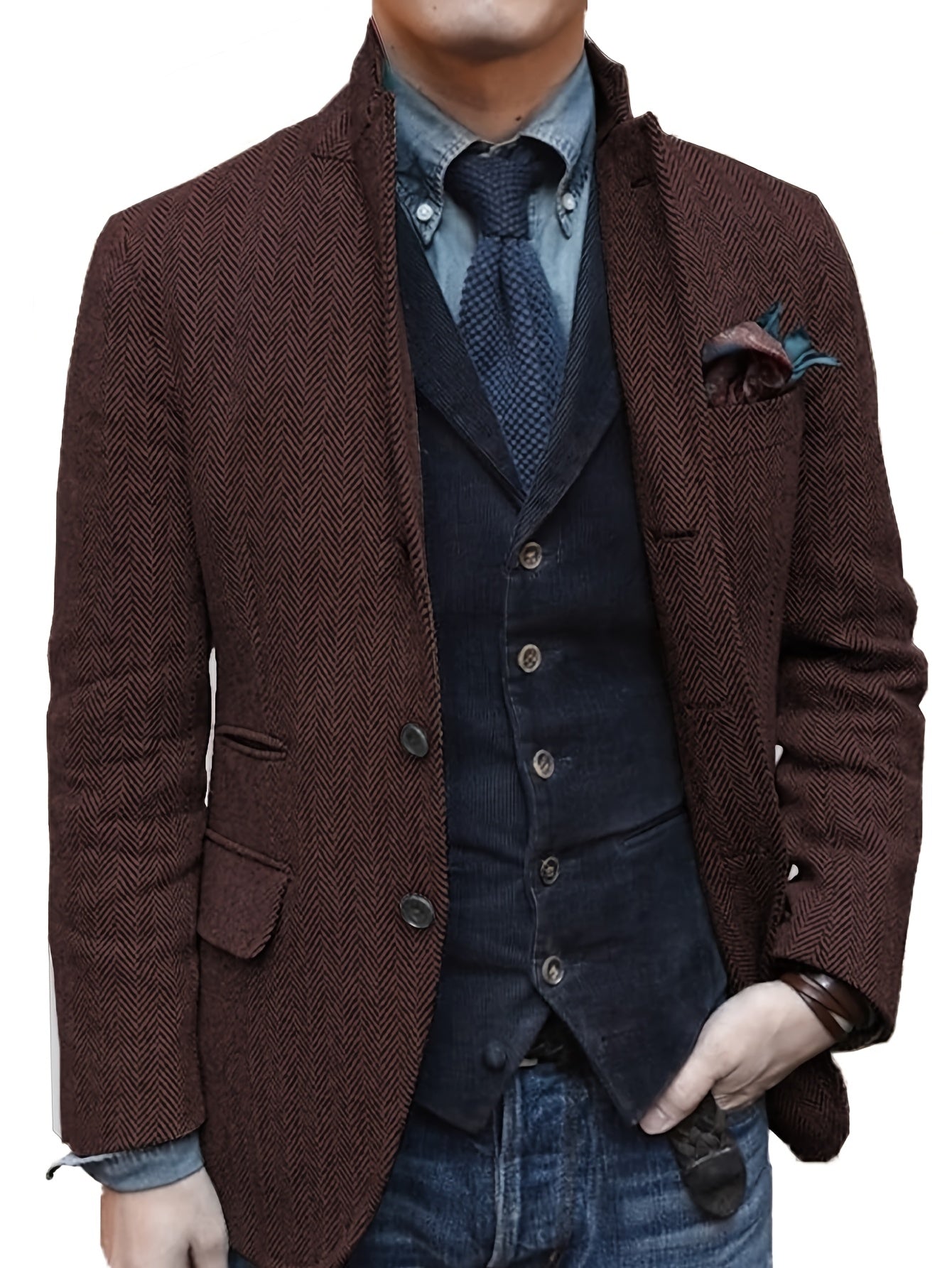 LAURENT MONACO | VESTE À REVERS VINTAGE POUR HOMMES
