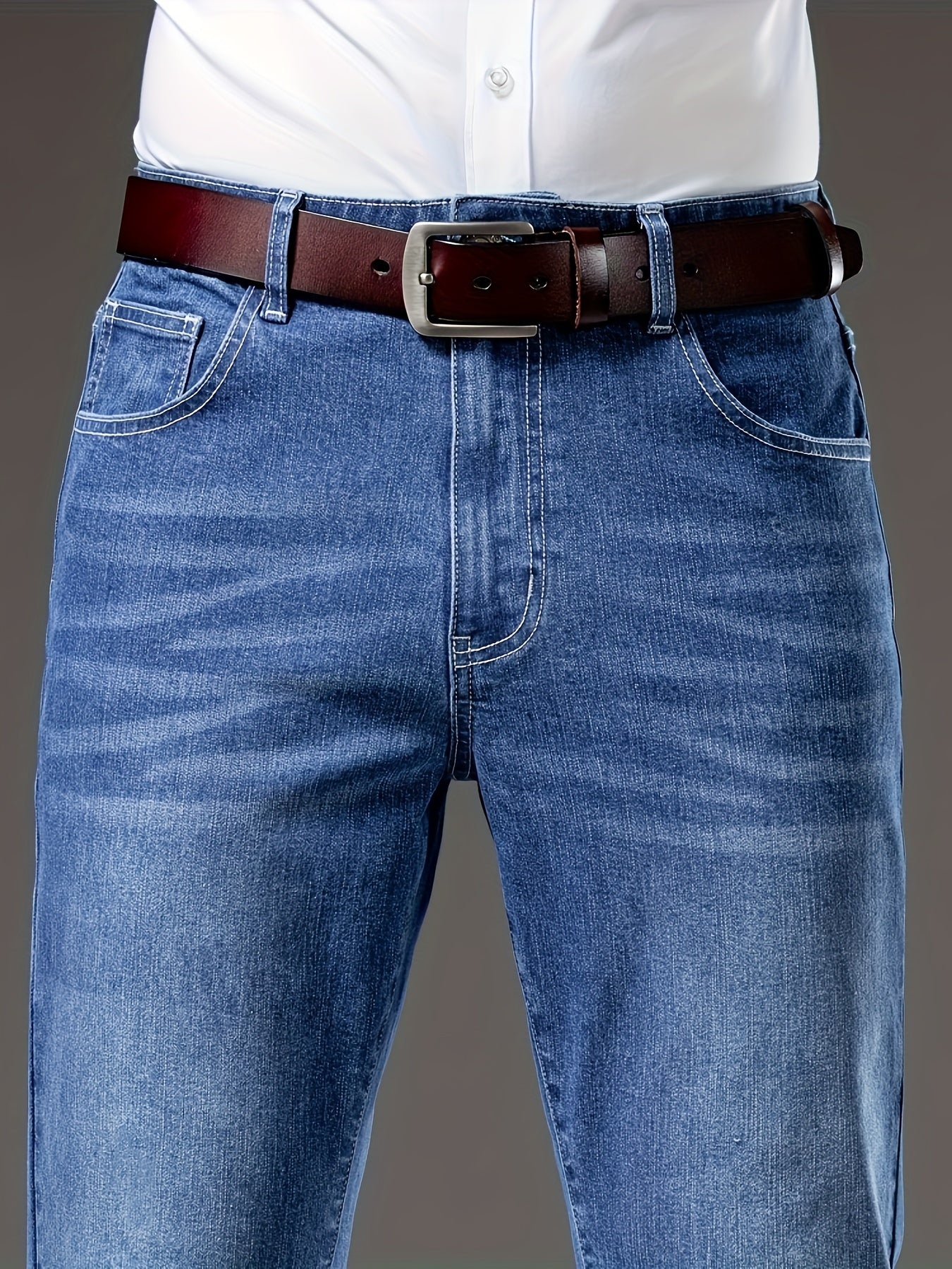 LAURENT MONACO | PANTALON EN DENIM DÉLAVÉ POUR HOMMES