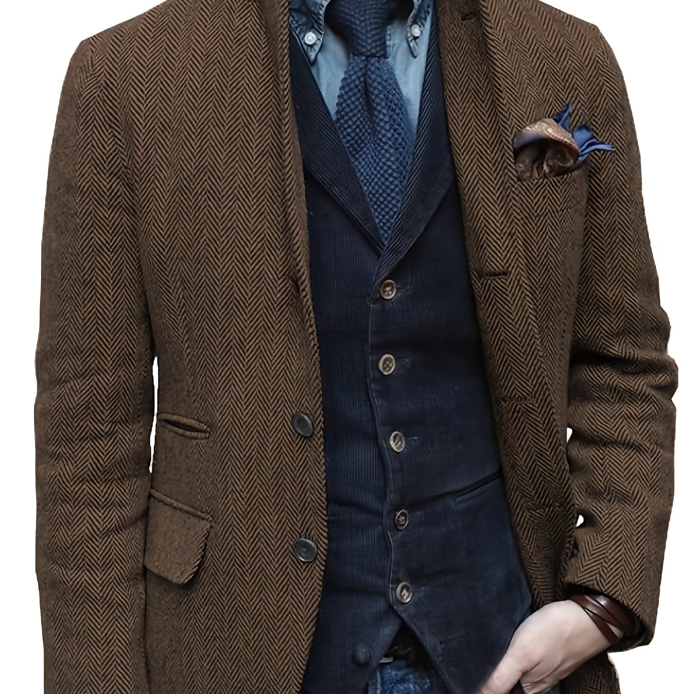 LAURENT MONACO | VESTE À REVERS VINTAGE POUR HOMMES