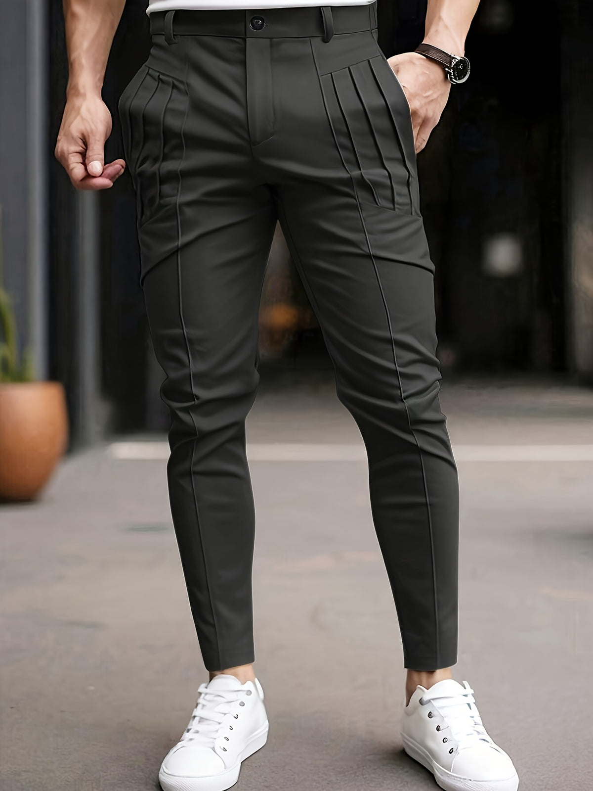 LAURENT MONACO | PANTALON SLIM CASUAL POUR HOMMES