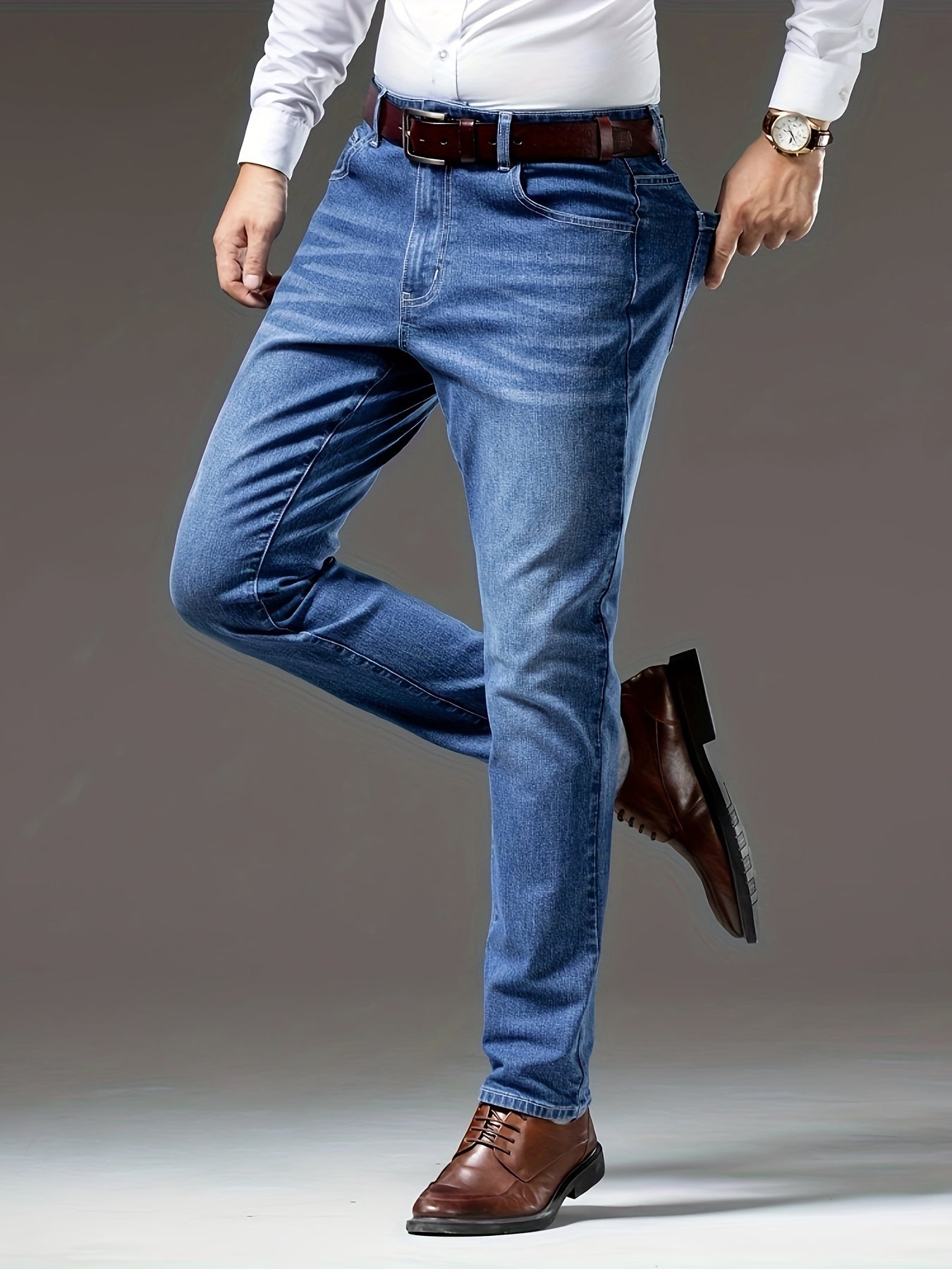 LAURENT MONACO | PANTALON EN DENIM DÉLAVÉ POUR HOMMES