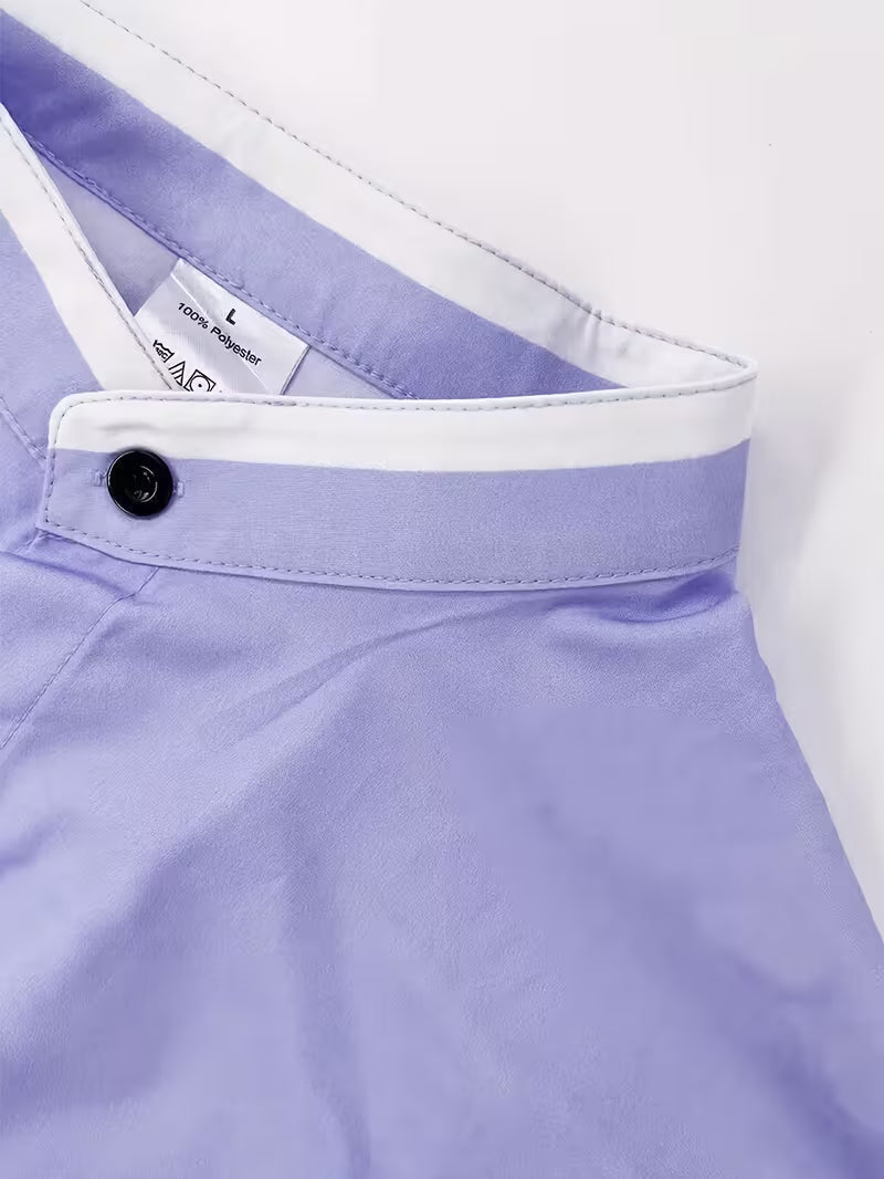 LAURENT MONACO | CHEMISE GRAND-PÈRE À CONTRASTES POUR HOMMES