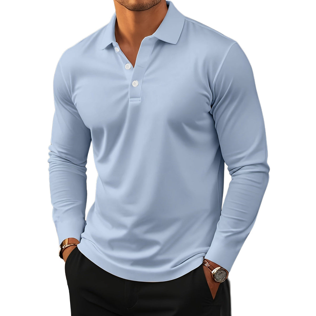 LAURENT MONACO | T-SHIRT À MANCHES LONGUES ÉLASTIQUE POUR HOMMES