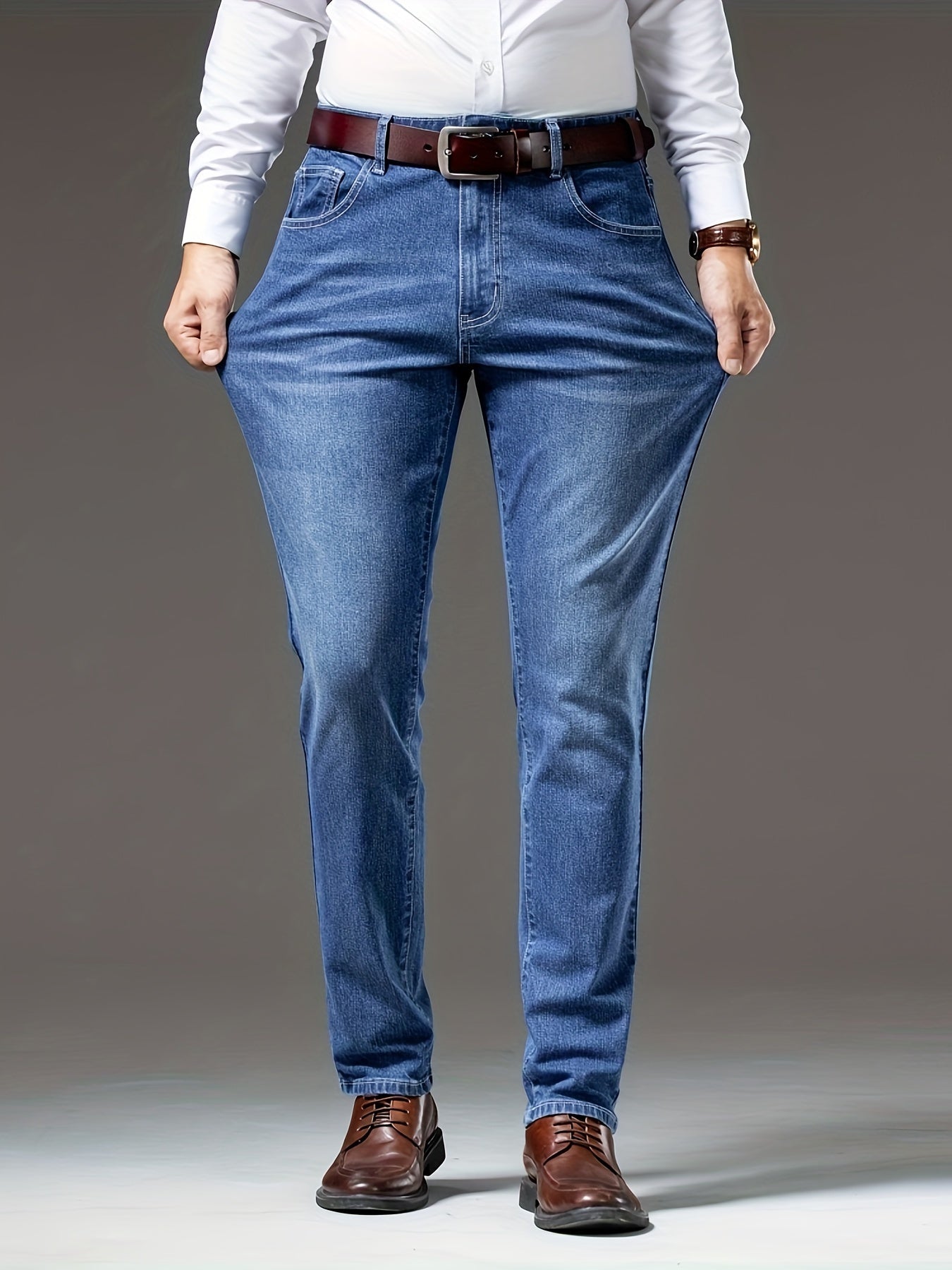 LAURENT MONACO | PANTALON EN DENIM DÉLAVÉ POUR HOMMES