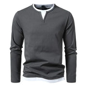 LAURENT MONACO | T-SHIRT À MANCHES LONGUES EN COTON PEIGNÉ PREMIUM