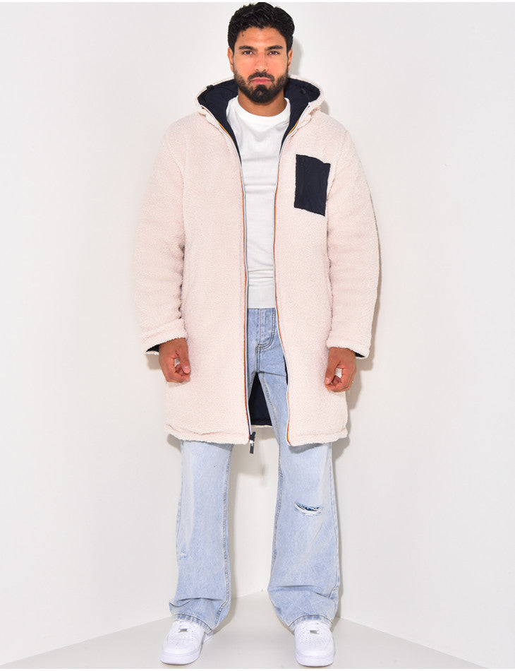 LAURENT MONACO | MANTEAU LONG RÉVERSIBLE CHAUD POUR HOMME