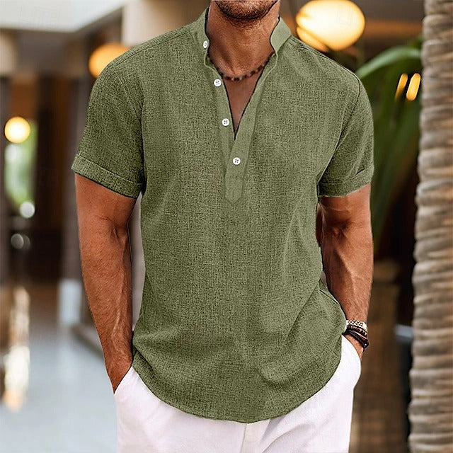 LAURENT MONACO | CHEMISE POPOVER TEXTURÉE POUR HOMME
