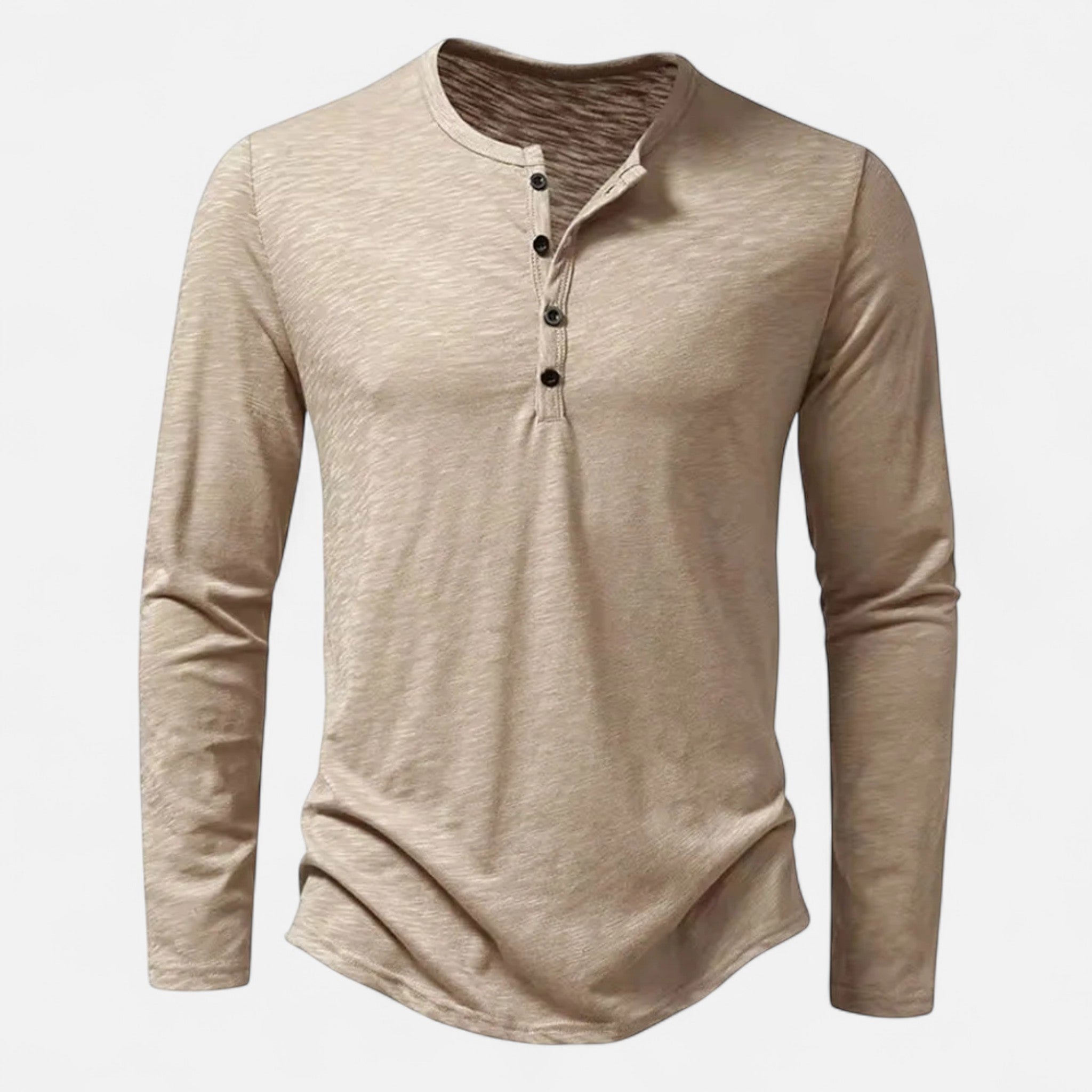 LAURENT MONACO | CHEMISE HENLEY À BOUTONS POUR HOMMES