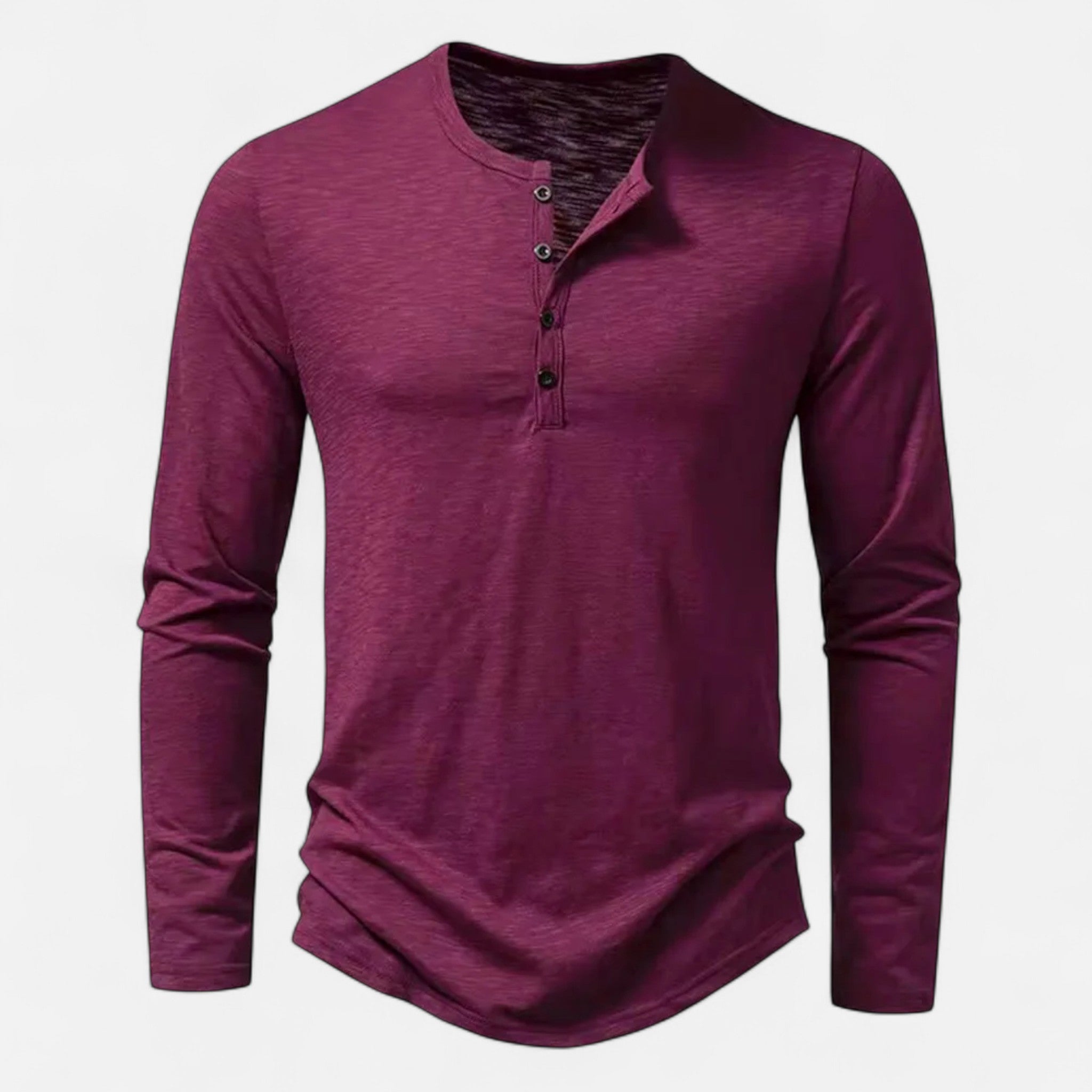 LAURENT MONACO | CHEMISE HENLEY À BOUTONS POUR HOMMES