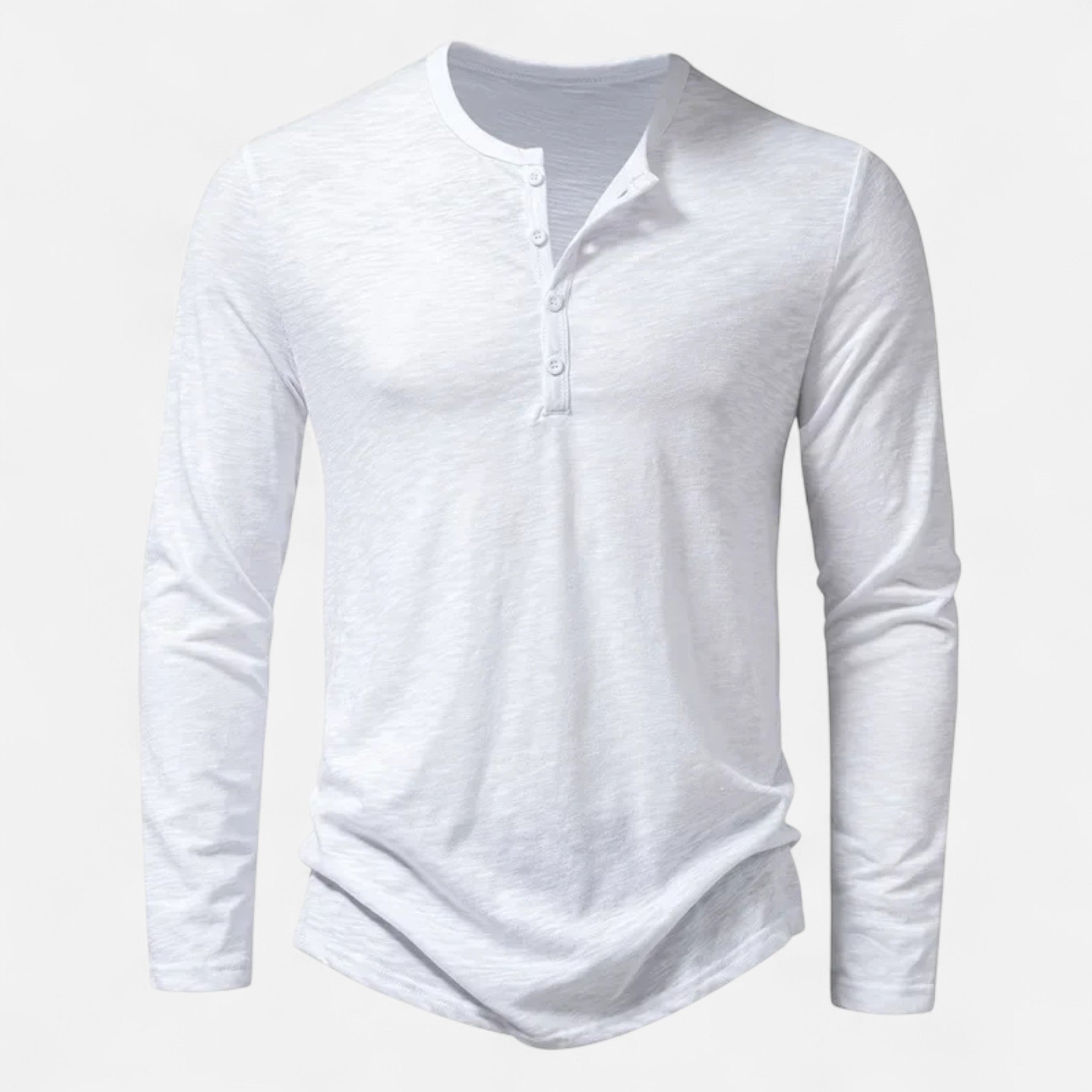 LAURENT MONACO | CHEMISE HENLEY À BOUTONS POUR HOMMES