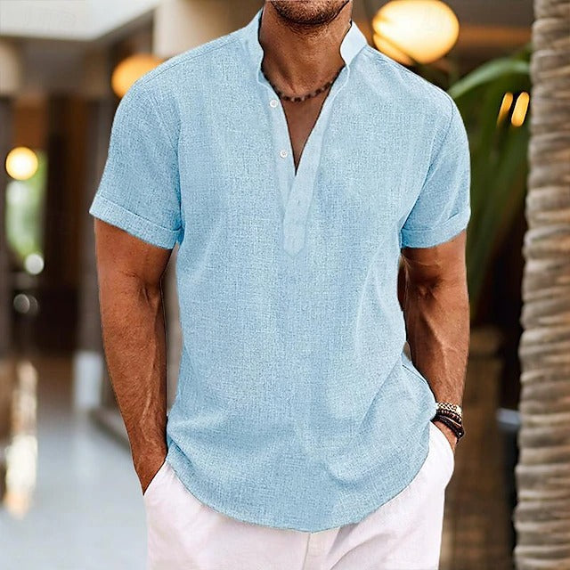 LAURENT MONACO | CHEMISE POPOVER TEXTURÉE POUR HOMME