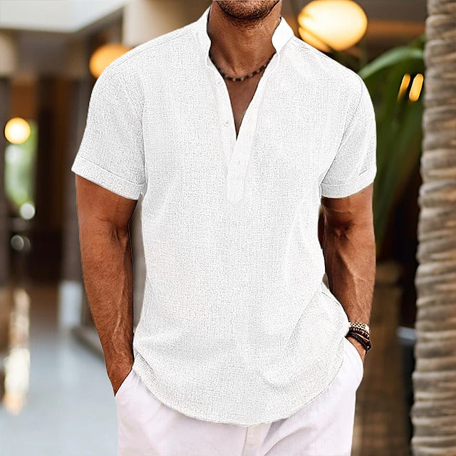 LAURENT MONACO | CHEMISE POPOVER TEXTURÉE POUR HOMME
