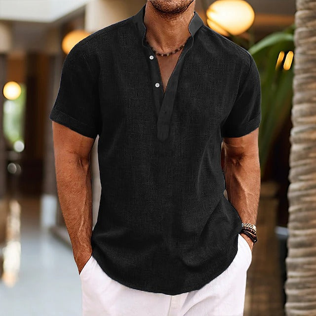 LAURENT MONACO | CHEMISE POPOVER TEXTURÉE POUR HOMME