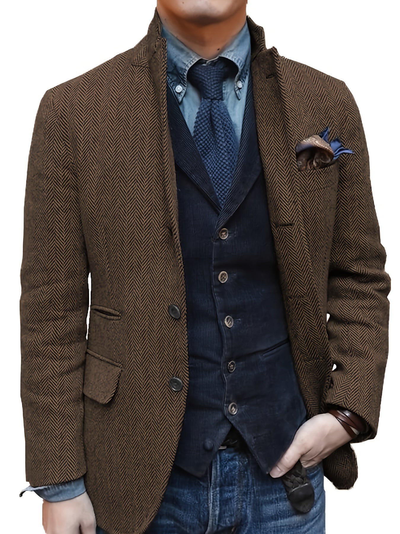 LAURENT MONACO | VESTE À REVERS VINTAGE POUR HOMMES
