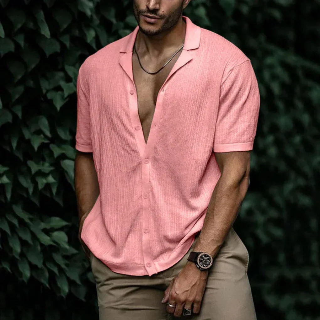 LAURENT MONACO | CHEMISE EN LIN TRICOTÉ POUR HOMMES