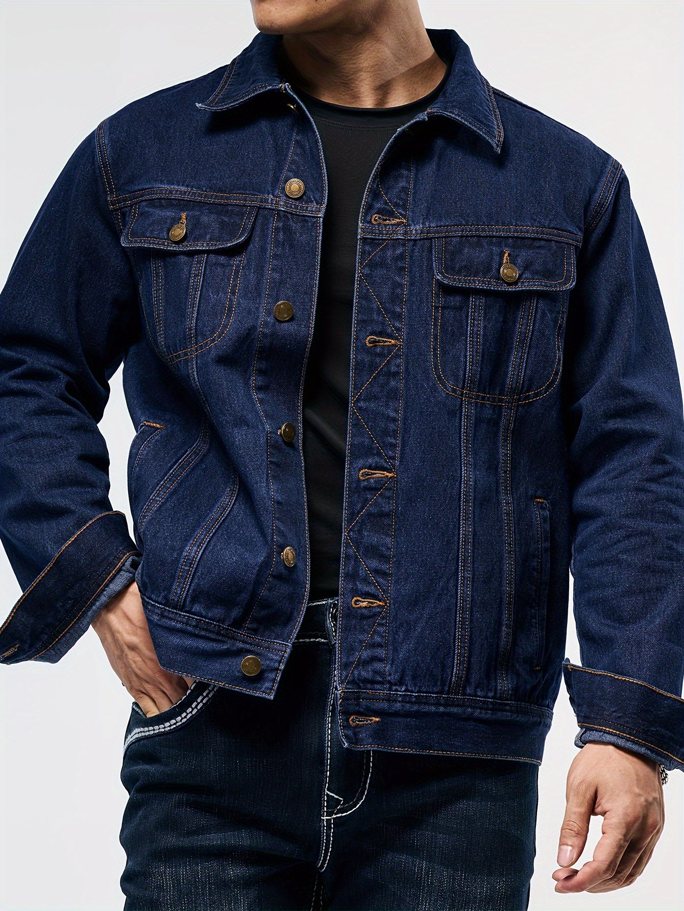 LAURENT MONACO | VESTE DE TRAVAIL EN DENIM POUR HOMMES