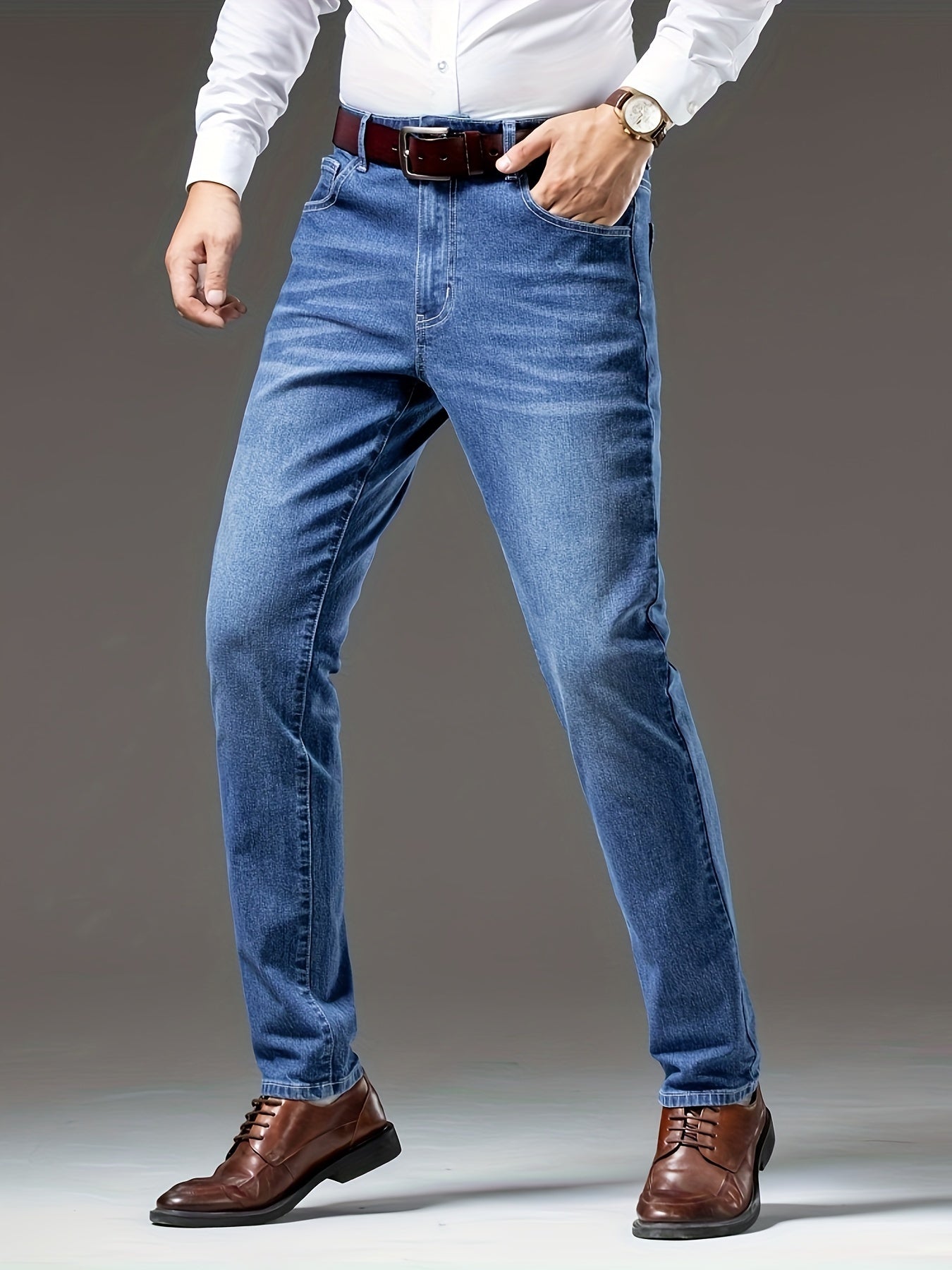 LAURENT MONACO | PANTALON EN DENIM DÉLAVÉ POUR HOMMES