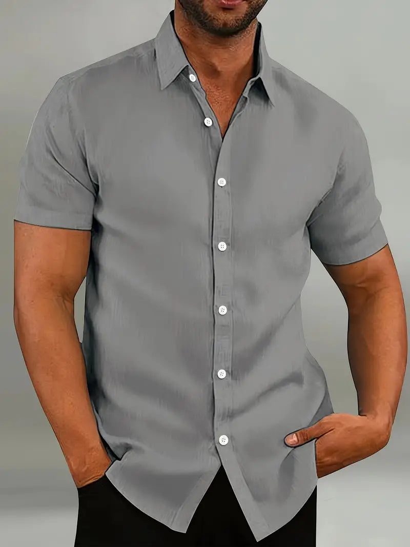 LAURENT MONACO | CHEMISE D'ÉTÉ À BOUTONS POUR HOMMES