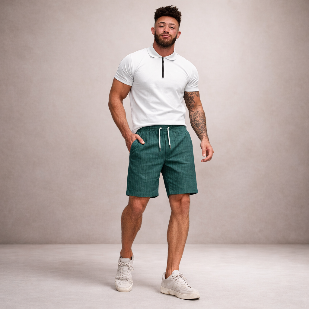 LAURENT MONACO | SHORTS D'ÉTÉ EN LIN POUR HOMMES