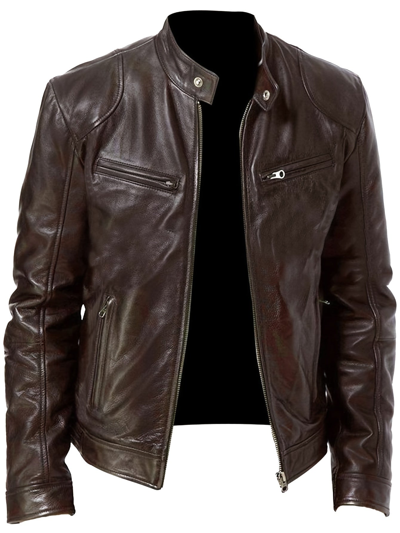 LAURENT MONACO | VESTE MOTARD À FERMETURE ÉCLAIR POUR HOMMES