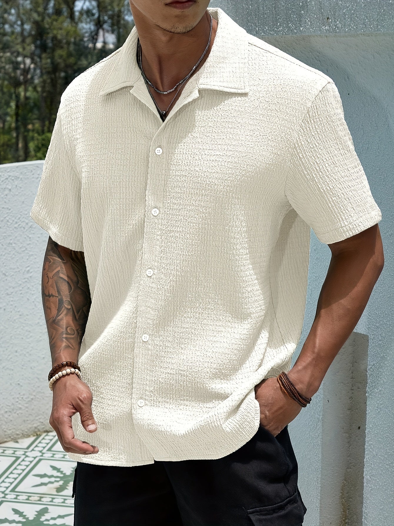 LAURENT MONACO | CHEMISE DE PRINTEMPS CLASSIQUE POUR HOMMES