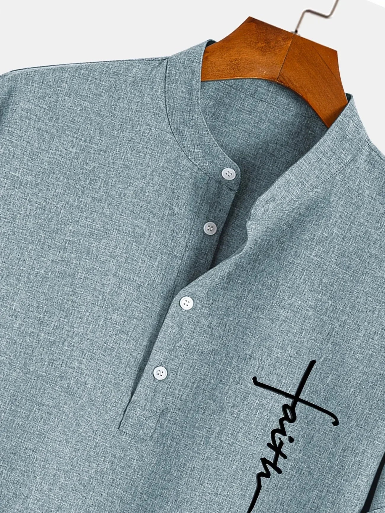 LAURENT MONACO | CHEMISE À COL MONTANT POUR HOMMES